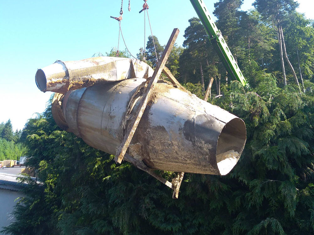 MTTI Grutage d'un cyclone usagé